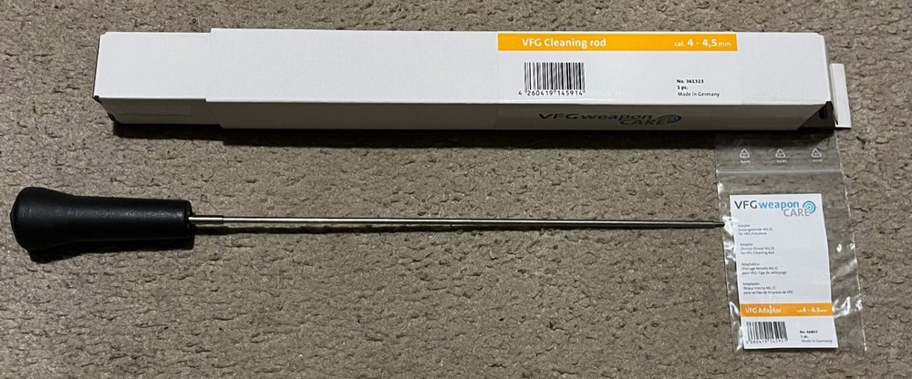 VFG #361323 Pistol 4.5mm 1-Piece Stainless Steel Cleaning Rod 280mm