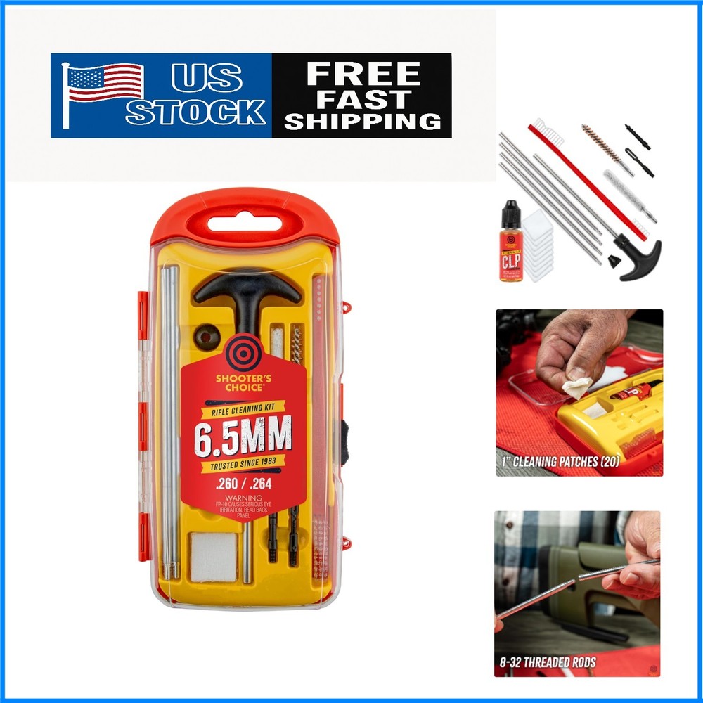 Professional 6.5mm Gun Cleaning Kit – Includes Brushes, Patches & Lubricant