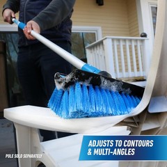Versatile Bi-Level Wash Brush for Safe Cleaning of Boats and Delicate Surfaces