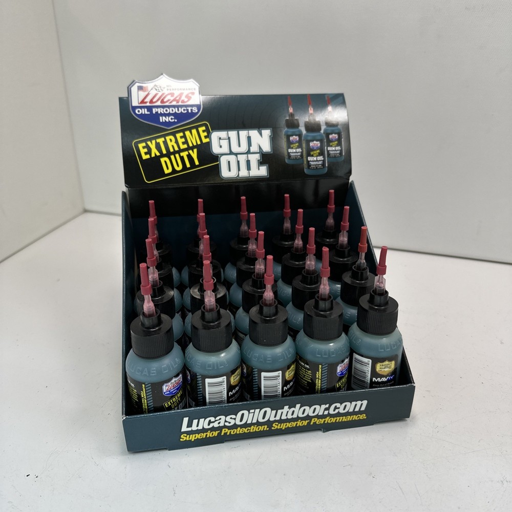 Lucas 10875 Extreme Duty Gun Oil Display Case Of 20