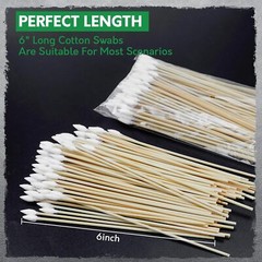 700 PCS Gun Cleaning Swabs 6 Inch Long Cotton Swab Lint Free & Highly Absorbent