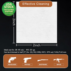Gun Cleaning Patches 1000PCS 2 Inch Lint Free for 5.56-9Mm .38-.45 Cal