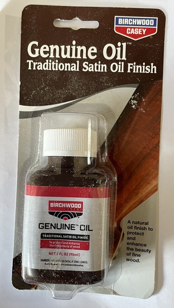 New Birchwood Casey Genuine Oil Traditional Satin Oil Finish 3oz Bottle