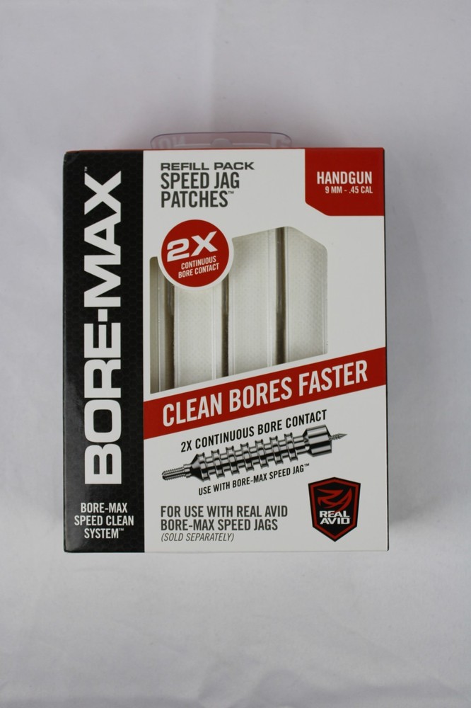 Real Avid Bore-Max Speed Jag Patches – 9mm–.45 Cal Refill Pack (New)