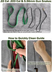 Universal Rifle Cleaning Kit, CLP,Brushes,Snakes,Tools for 5.56mm, 20-25 Caliber