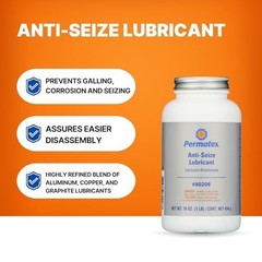 Anti-Seize Lubricant Brush Top Bottle, 16 oz, Silver – Prevents Rust & Corrosion
