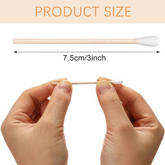 500 Pcs 3 Inch Gun Cleaning Swabs Long Cotton Swabs in Storage Box Long round Ti