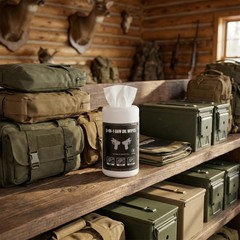 160Pcs 3-in-1 Gun Cleaning Wipes, CLP Lubricant Cloths for Hunters & Gun Owners