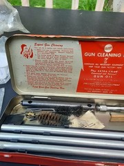 Vintage Sears Roebuck and Co. No.2140 12-16 ga Gun Cleaning Kit Metal Case