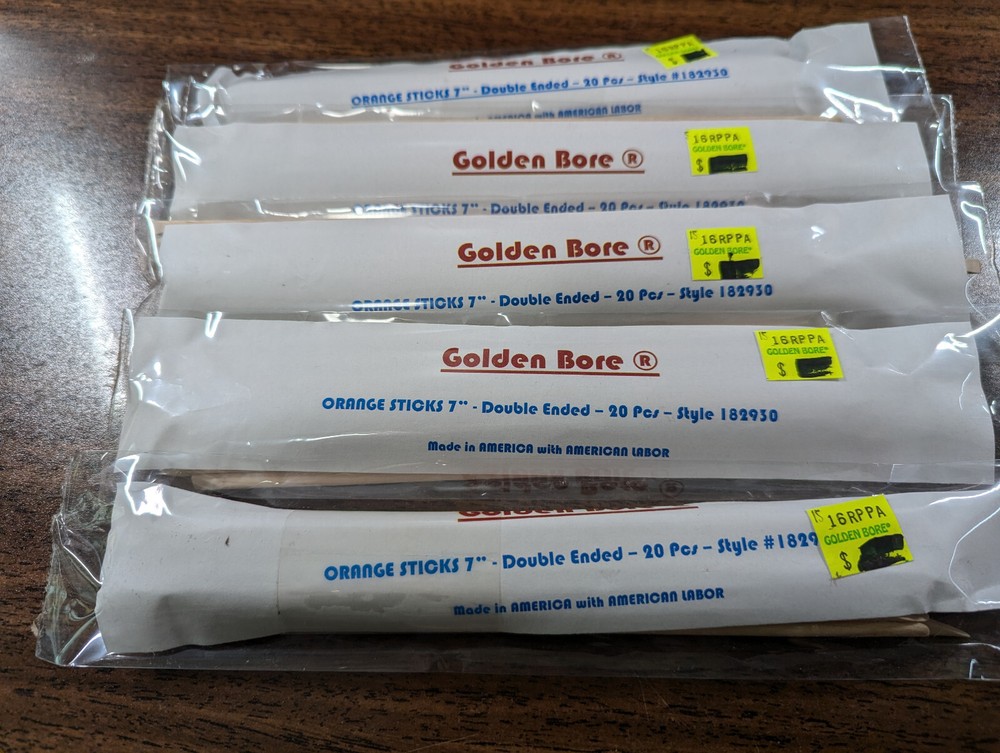 100 Orange Sticks- American Made-Dbl Ended-BELOW WHOLESALE COSTS