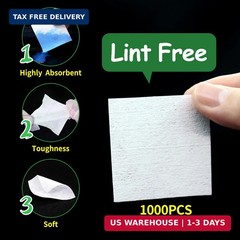 1000PCS Patches+ 200PCS Pointed/Round Swabs+ 2PCS Gun Cloths, Lint Free Gun Clea