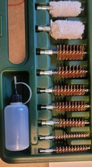 Universal Gun Cleaning Kit Hunting Rifle Handgun in Hard Plastic Case