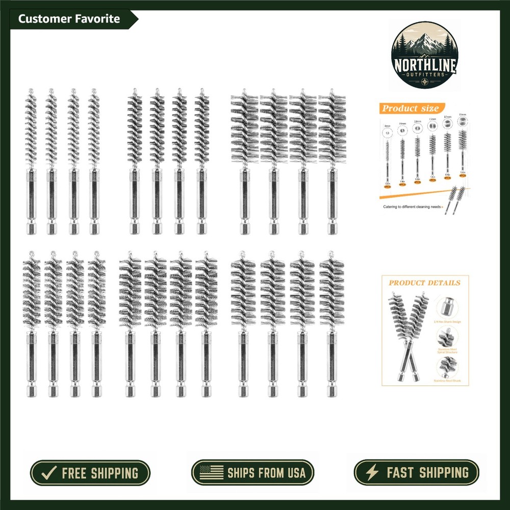 Professional Stainless Steel Wire Brushes Set – 24 Pieces for Complete Cleaning