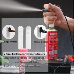 Universal Fuel Injector Flush Cleaner Adapter – 2 Size Nozzles