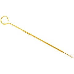 Dewey One-Piece 9” Brass Loop Rod #8-32 Thread W/ Slotted Tip – Made In USA