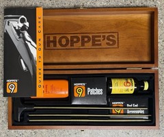 Hoppes No. 9 Gun Cleaning Kit Deluxe Wooden Presentation Box NEW
