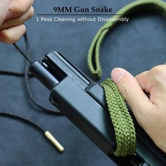 Tactical 9mm Handgun Cleaning Kit with MOLLE Pouch – Includes Gun Snake, Brush &