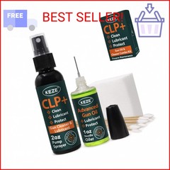 Keze Gun Oil CLP Gun Cleaner Lubricant Kit – 2 oz. Fine Mist Pump Sprayer & 1 oz