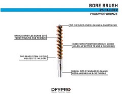 10 Pack- .25 Cal Phosphor Bronze Bore Brushes for Gun Cleaning and Maintenance