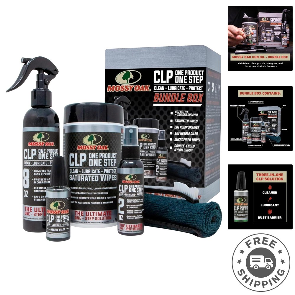 Effortless Firearm Care: MOSSY OAK 8oz CLP Cleaner, Lubricant & Protectant