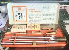 Sears Ted Williams Gun Cleaning Kit In Metal Case All Gauges Rifle Vintage 1960s