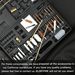 GLORYFIRE Gun Cleaning Kit Universal for Guns, Brushes One Size, Black