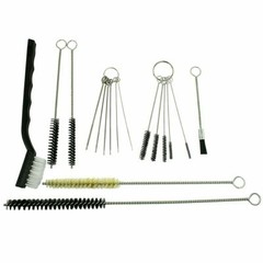 Spray Gun Rifle Pistol Cleaning Brush Set Black White Nylon Tube Nozzles 17PC