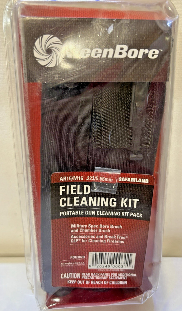 Kleen-Bore Field Pack Cleaning Kit, Rugged Nylon Pouch .223/5.56mm