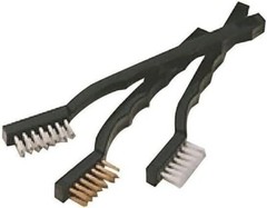 OUTERS Stainless Steel/Phosphor Bronze/Nylon 40835 Gun Brush 3 Piece Set