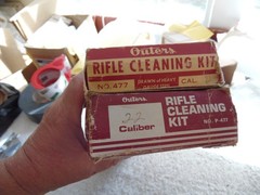 Pair of Vintage 1960s Outers Rifle Cleaning Kit, P-477, 22 Caliber in the box