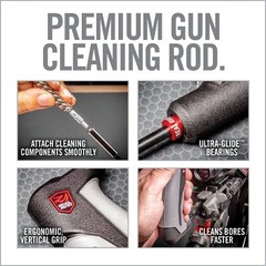 Real Avid One Piece Gun Cleaning Rod, 9″ Carbon Fiber Rod for Handgun…