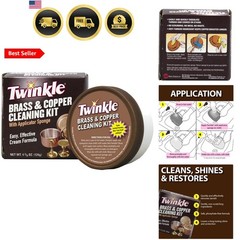 Brass & Copper Cleaning Kit – Gentle Anti-Tarnish Cream/Easy To Apply/Phospho…
