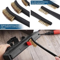 Compact 9-Piece Gun Cleaning Kit: Versatile Brushes & Picks Organized