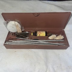RARE Vintage Hoppe’s Gun Cleaning Kit-Brown Plastic Case for Shotgun (SGOU)