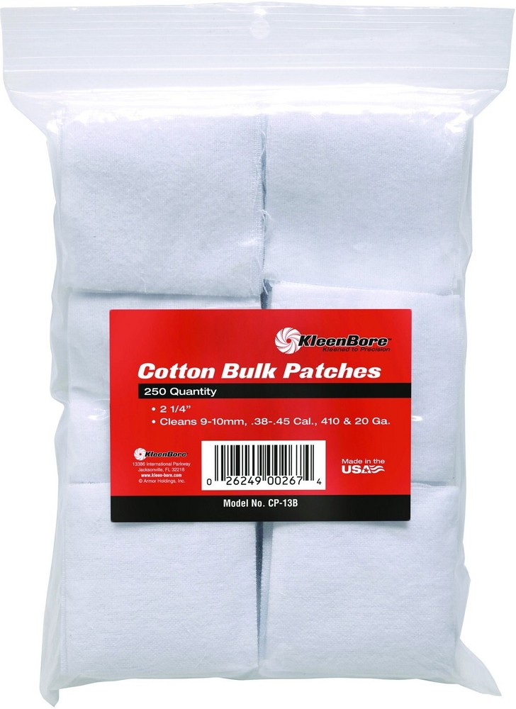 Kleen Bore 250PK 3″ 12 GA To 16 Gauge Shotgun Cotton Cleaning Patches – CP14B