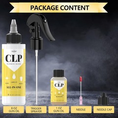 8 oz Gun Oil & 1 oz Needle Oiler – Ultimate Cleaning Kit for Firearms