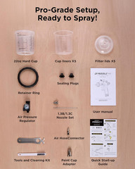 Drizzle Pro LVLP Spray Gun, Precise Low-Overspray Performance with Ultra-Light 3