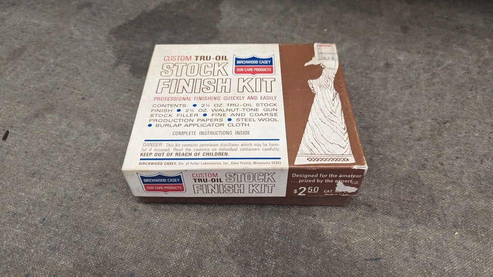 Vintage Mint Birchwood Casey Stock Finish Kit in Original Box Gun Rifle