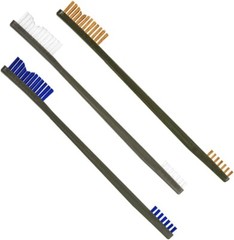 Otis All Purpose Gun Cleaning Brush Pack (3-Pack) Soft Nylon/Bronze/Blue Nylon