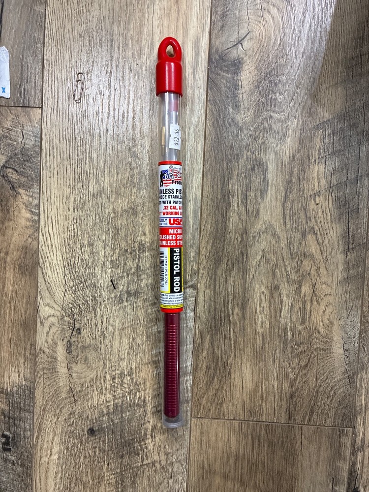 Pro-Shot 1 Piece Polished Stainless Cleaning Rod 32 Cal 8″ Heavy Duty Pro Shot