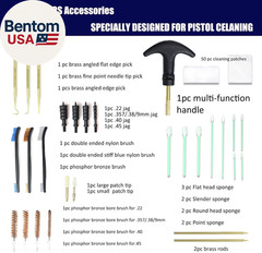 Universal Handgun Cleaning Kit for .22/9Mm/.357/.38/.40/.45,Pistol Cleaning Kits