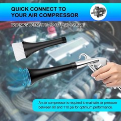 2 Nozzles Air Cleaning Gun, Dry Cleaning Gun Quickly Blasts Dust, Dirt and Gr…