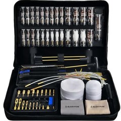Deluxe Gun Cleaning Kit with Brass Brushes Rods and Mops 17 to 50 Calibers