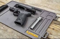 Grey Anti-slip Gun Maintenance Mat, Rubberized Repair Cleaning Pad 15.9″ x 9.8″