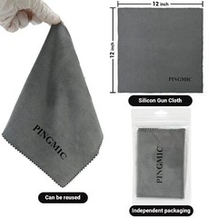 Silicon Gun Cleaning Cloth 2 Pack Lint Free Gun Cloth 12″x12″ Microfiber Gun