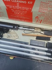 Vintage Sears Roebuck and Co. No.2140 12-16 ga Gun Cleaning Kit Metal Case