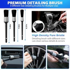 Car Cleaning Kit, Car Vacuum Kit, Gray Car Interior Detailing Kit Gray(20pcs)