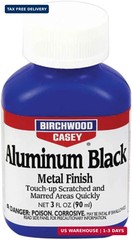 Birchwood Casey Fast-Drying Fast-Acting Aluminum Black Metal Finish for Restorin
