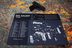 Gun Cleaning Mat for Sig Sauer P229 Breakdown Schematics Parts Diagram