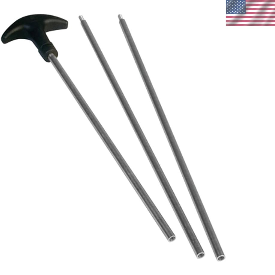 Versatile 3-Piece Cleaning Rod for All Firearm Types – Brass Construction